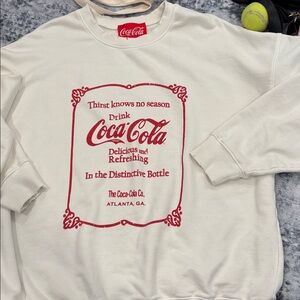 Coca-Cola Cream Sweatshirt with Red Logo